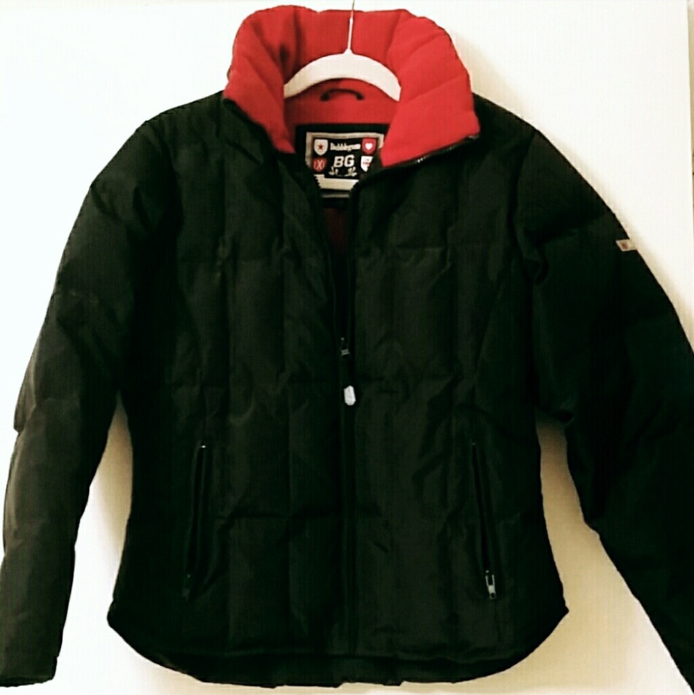 Black Down Puffer Ski Jacket S